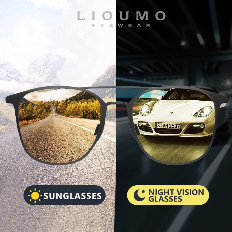 

Brand Design Ultralight Square Photochromic Sunglasses for Men Polarized Women Driving Glasses Day Night Vision zonnebril heren
