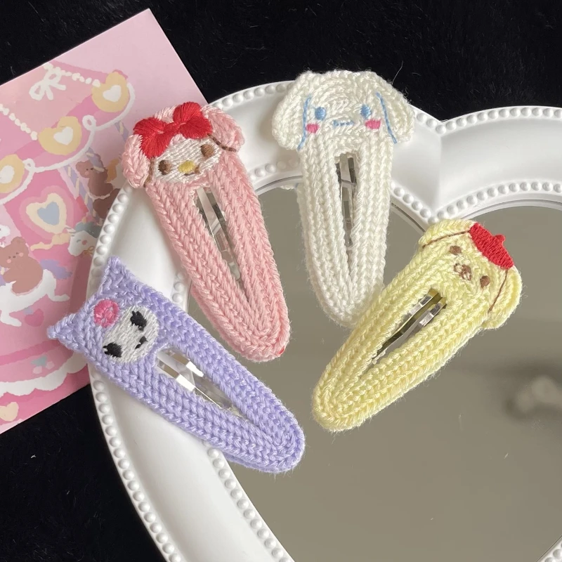 

Sanrio Kawaii, кольцо для волос, искусственное сердце, Kuromi Cinnamoroll, моя мелодия, помпон, пуриновая веревка для волос, искусственный подарок