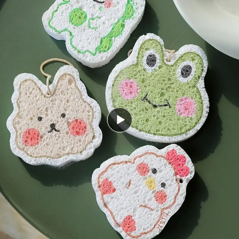 

Reusable Kitchen Scrub Highly Absorbent Wood Pulp Kitchen Cleaning Sponge Non-scratch Sponge Dishwashing Sponge