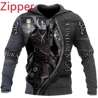 2021 new brand clothes shogun samurai fashion zipper shirt men 3d printed hooded sweater unisex jacket casual streetwear ws 03
