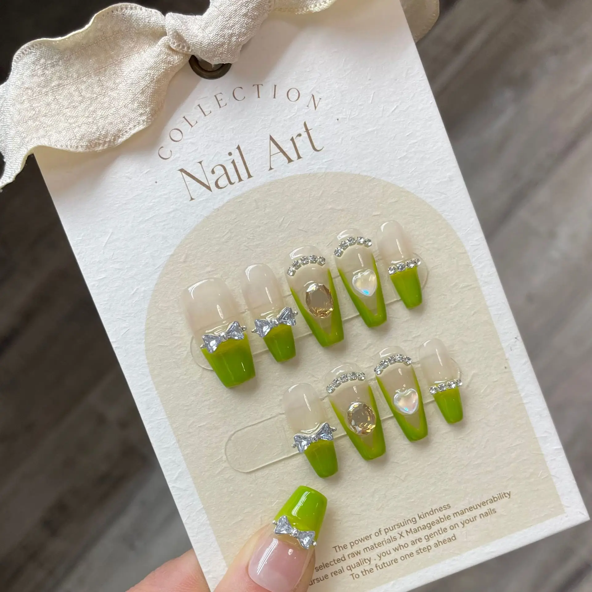 10 шт. накладные ногти в французском стиле