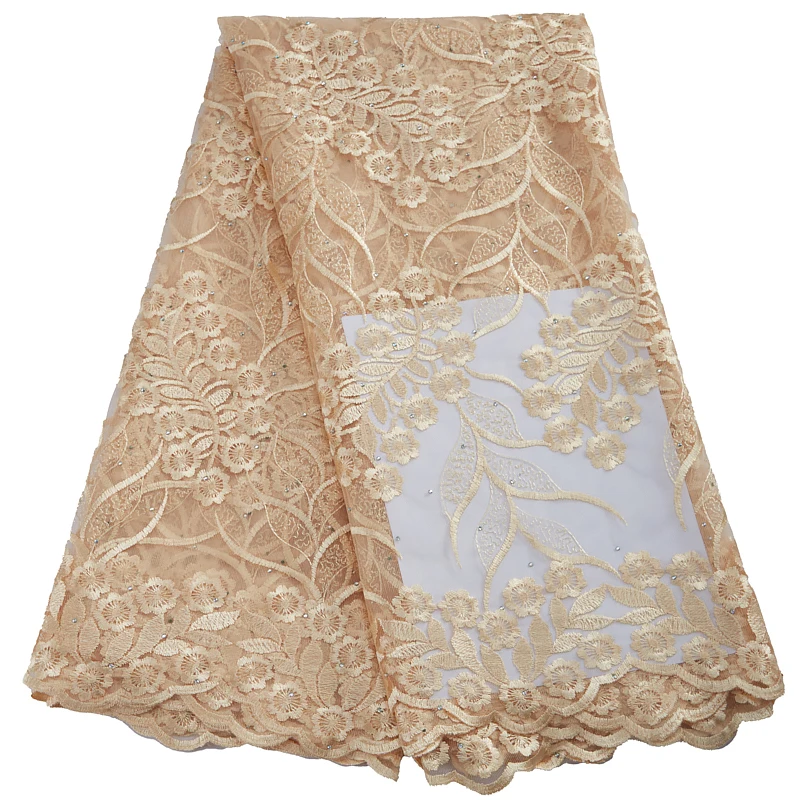 

Новейшая африканская Тюлевая кружевная ткань высокого качества 5 ярдов 2022 стандартная ткань для женского платья для свадебного платья H2851