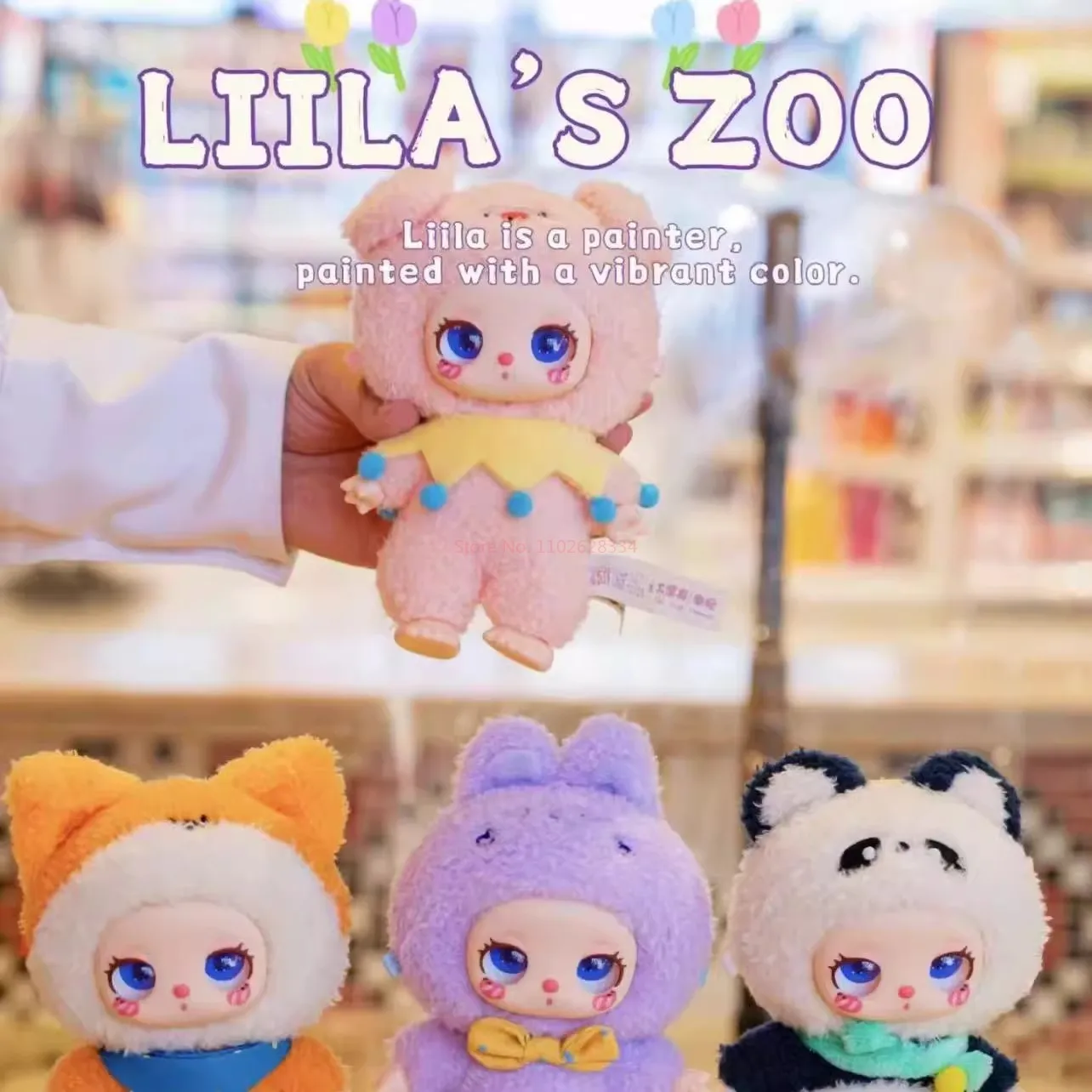 The Second Generation Lucky Cat Plush Blind Box Liila Zoo Trendy Toy Cartoon Mystery Kawaii Doll Ornaments Children