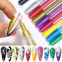 1 pc waterproof nail art graffiti pen abstract lines flower sketch drawing tools nail painting diy nail art accessories tools