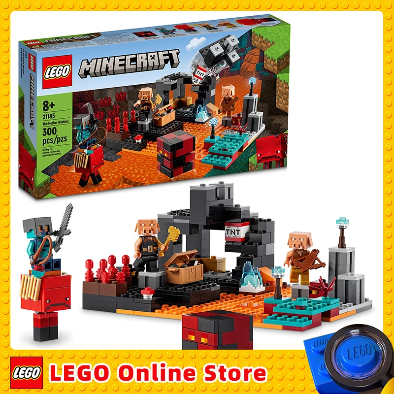 

LEGO & Minecraft The Nether Bastion Building Sets 2 Zombies and 1 Zombie Hunter Building Blocks Kids Fun Gaming Toys Gift 21185