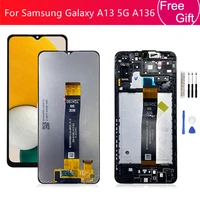 for samsung galaxy a13 5g a136 lcd display touch screen digitizer assembly with frame for samsung a136 screen replacement repair
