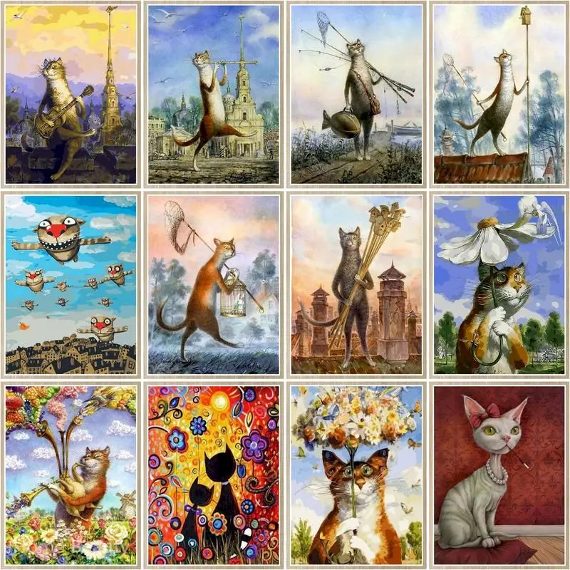 

Набор для рисования по номерам на холсте «Кот»
