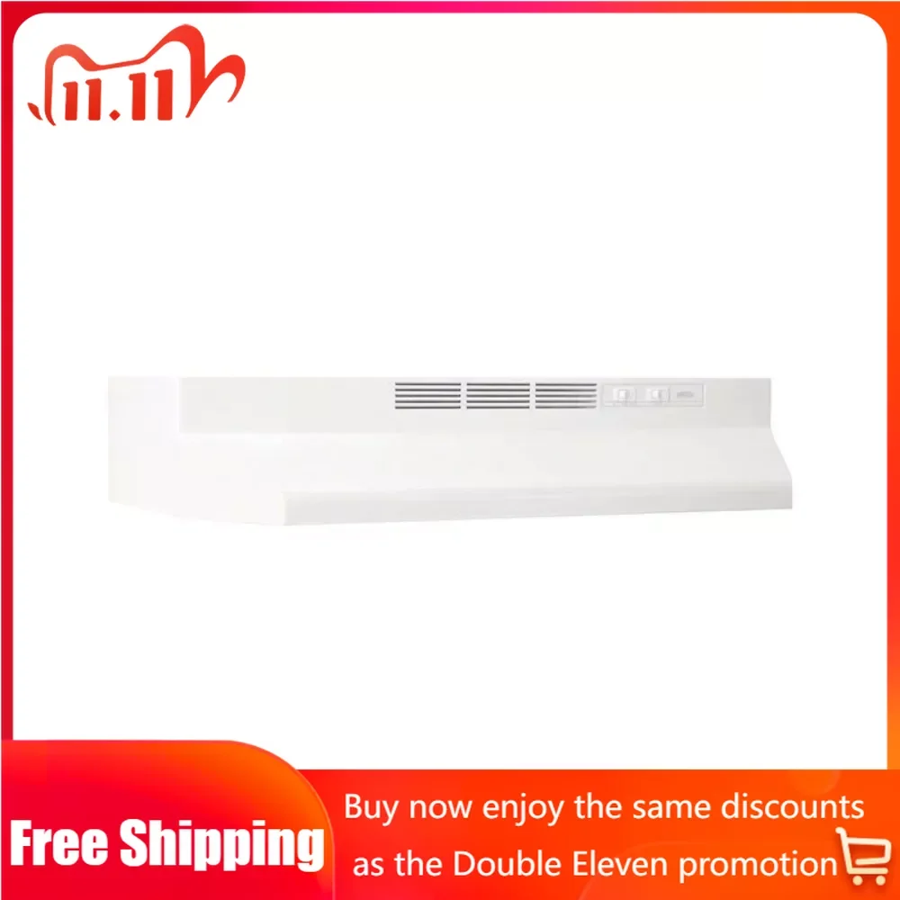 

30W in Ventless Under Cabinet Range Hood White Extractor Bell for Kitchen Suction Hoods
