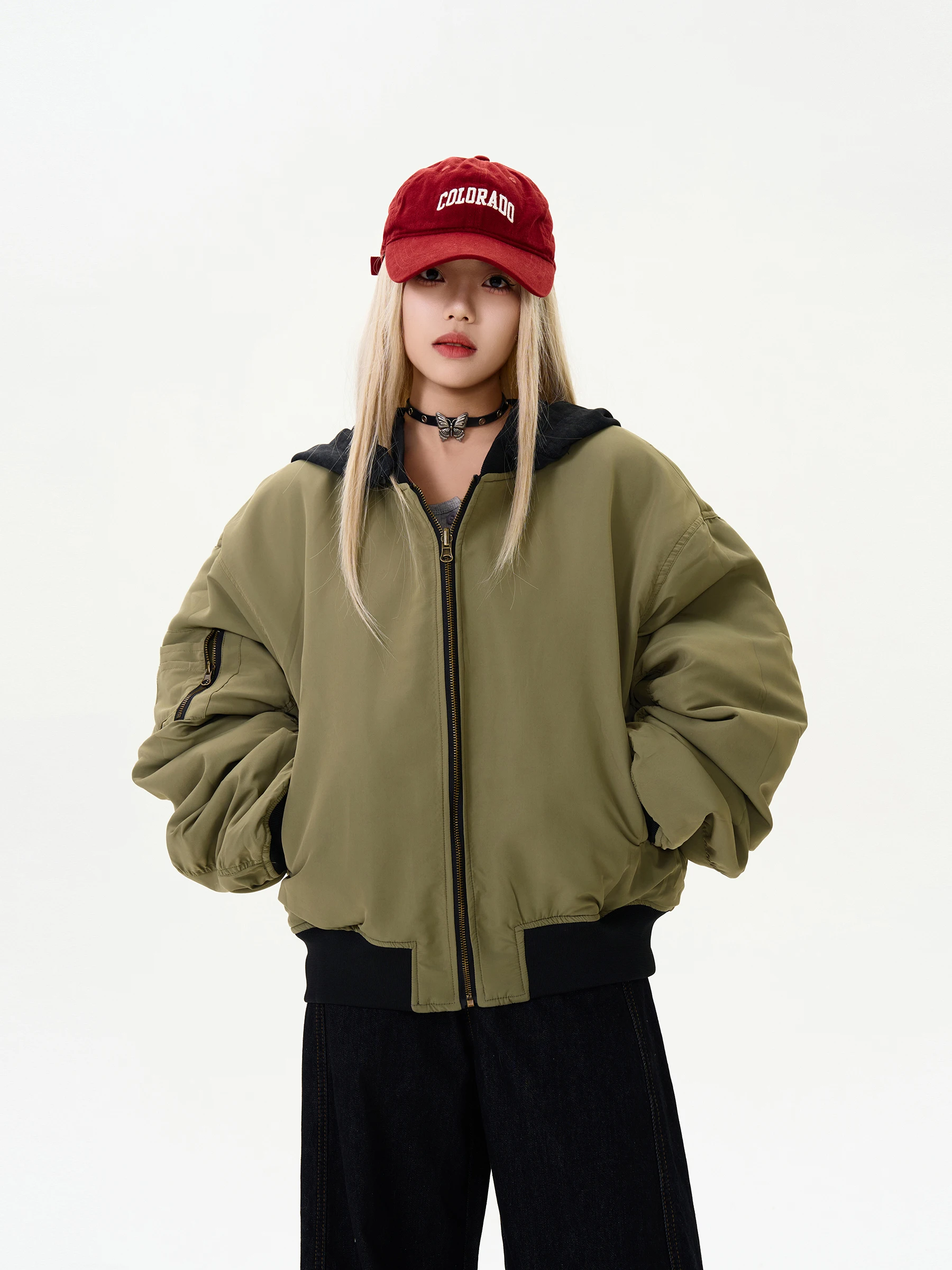 Koiisle двустороннее пальто из искусственной кожи съемная толстовка с капюшоном