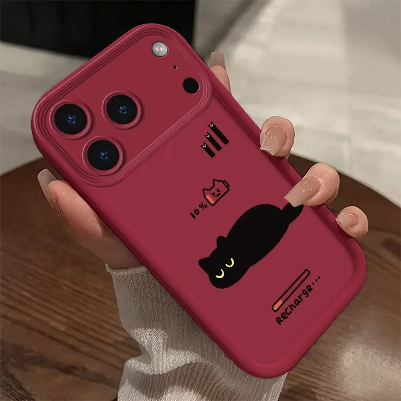 Фото Чехол для телефона Lazing Cat для iPhone 18 17 Air 16 15 14 Pro Max Plus 13 12 Mini 8 7 X Xs, мягкая задняя крышка из ТПУ, разноцветный №4