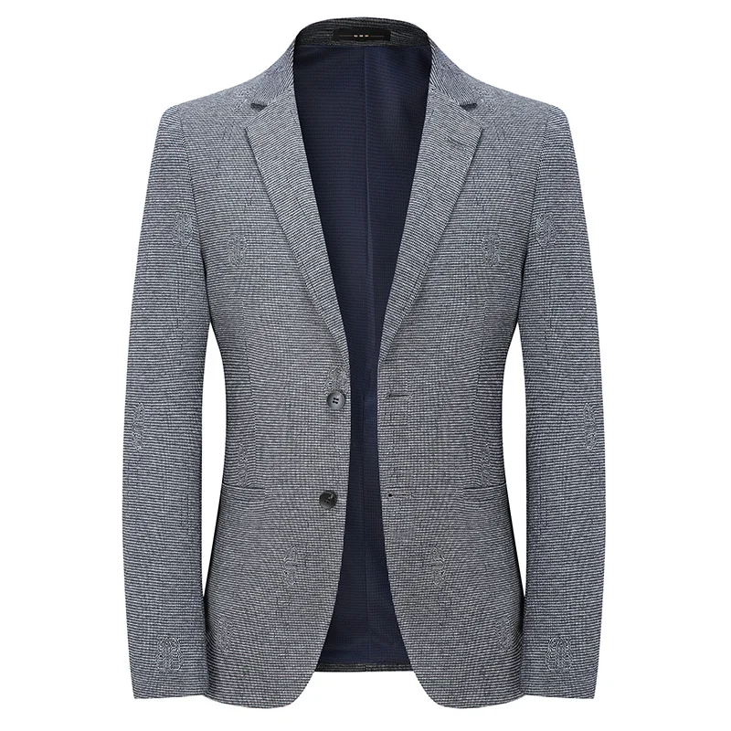 

Высококачественный мужской блейзер в британском стиле, Модный высококачественный простой и элегантный деловой Повседневный облегающий жа...