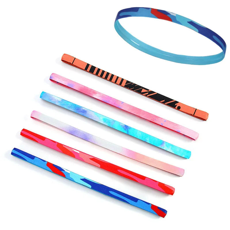

Breathable Printed Sweatband Unisex Running Silicone Non-slip Sweat-absorbent Headband Sport Yoga Fitness Gym Anti-sweat Band