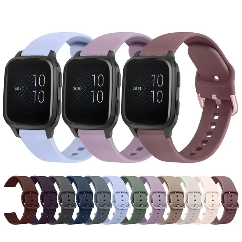Ремешок силиконовый для Garmin Vivoactive 4 3 Music Benz Sq 2 Plus Forerunner 245 645 55 158/Vivomove 20 мм 22