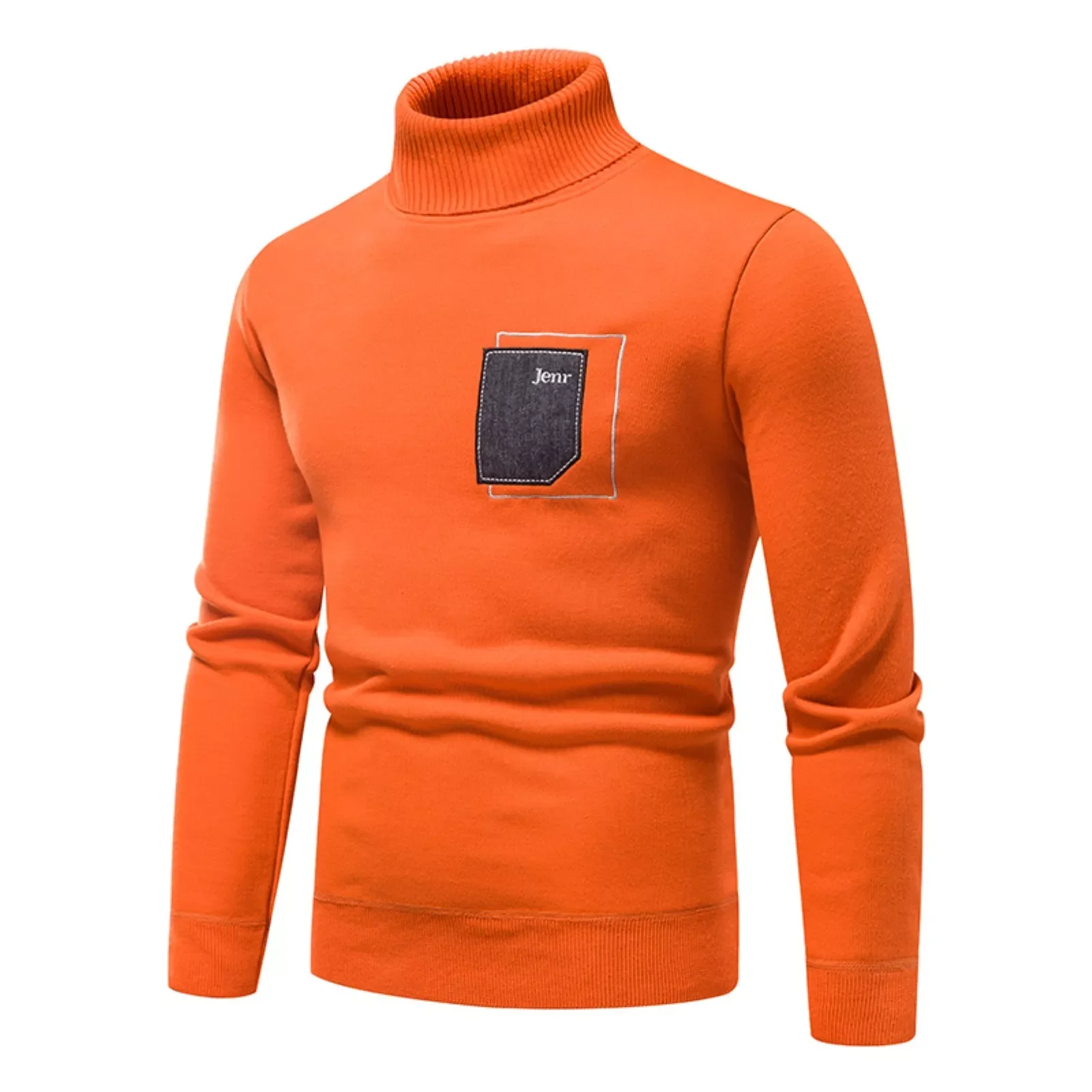 

Male Autumn And Winter Stand Collar Long Sleeve Vacation Outdoor Knitted Wool Sweater Top