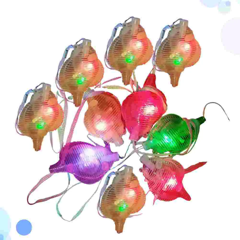 

12PCS Glow Loud Whistle Toys LED Light Conch Whistle with Lanyard Necklace Glow in the Dark Fun Party Favors for Child Party