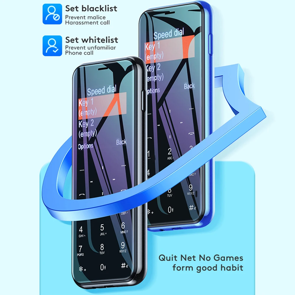 SERVO Touch Button Mobile Phone 1.44“ HD Screen Dual Sim FM Radio Bluetooth Dial Speed Dial Blacklist Unlocked 2G GSM Telephone