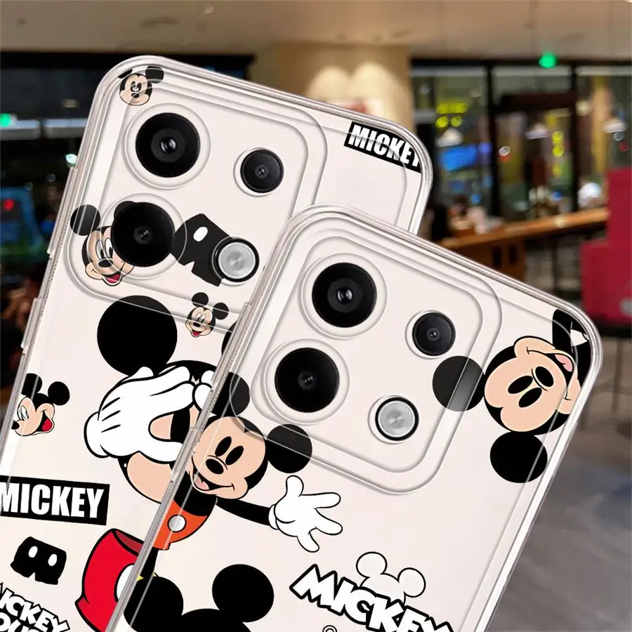 Прозрачный чехол для телефона Disney с Микки и Минни Маус Xiaomi Mi 11 Lite 11T Pro Poco X3 NFC Redmi 9A