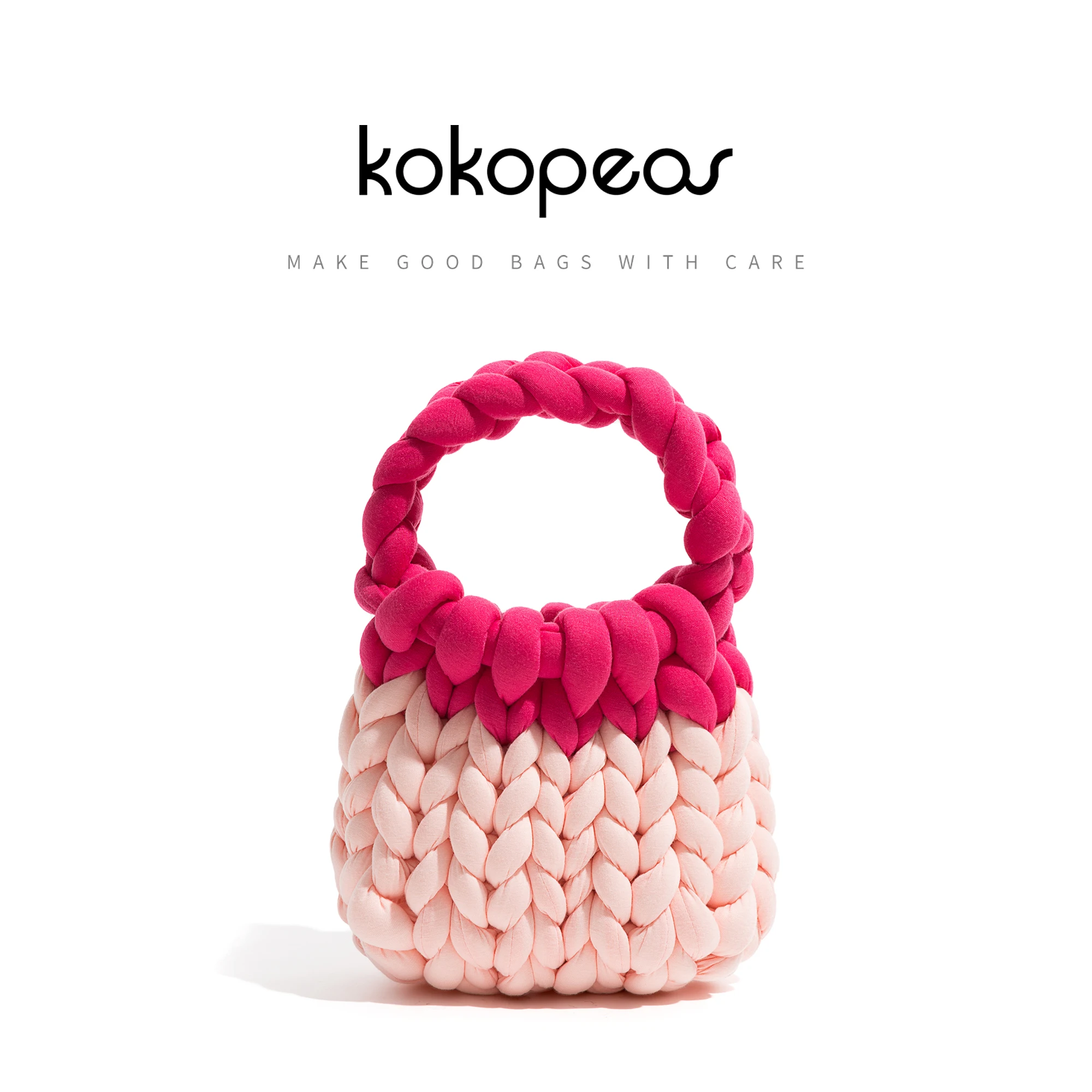

KOKOPEAS New Stylish Hand Woven Split Joint Colors Soft Comfort Fashion Women Bags Convenient Handbag No Leakage