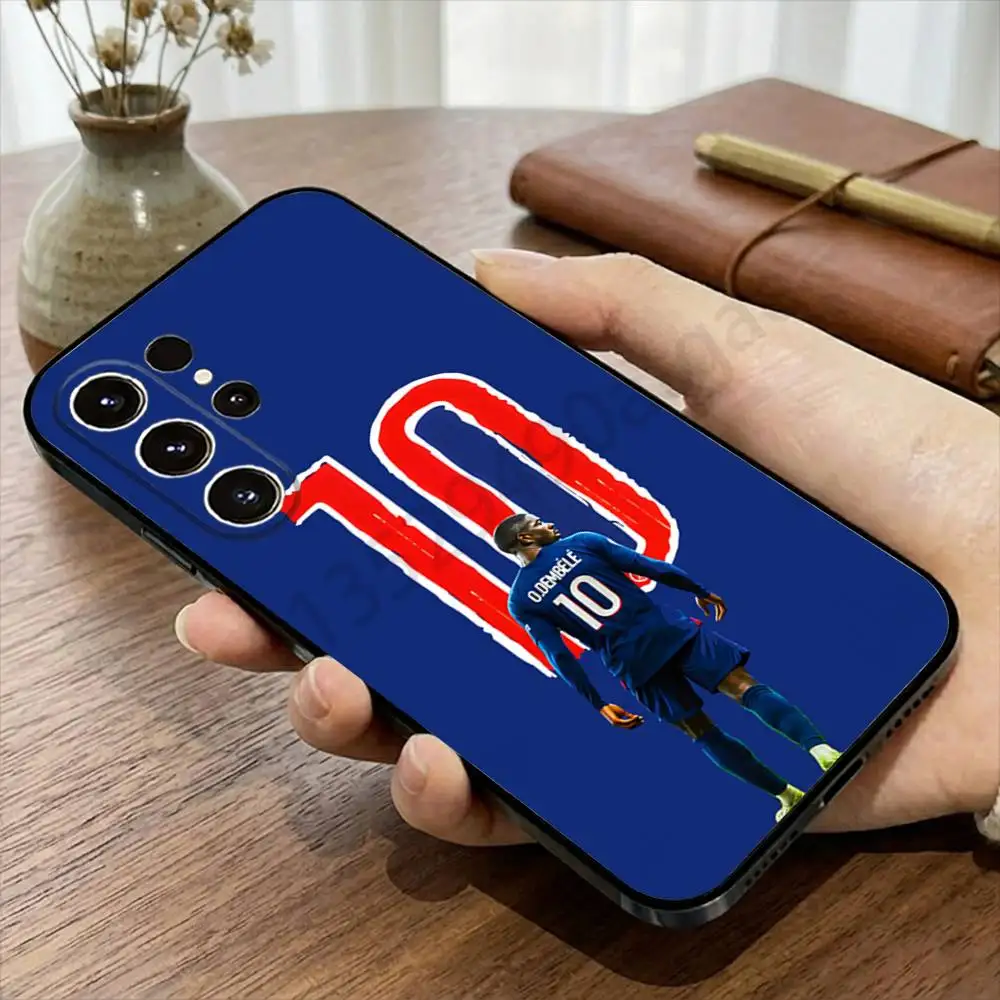Фото Чехол для телефона Football 10 для Samsung S20, D-Dembele-S 21,22,23,24,25,26 Ultra, Plus, Lite, FE, черный мягкий чехол №2