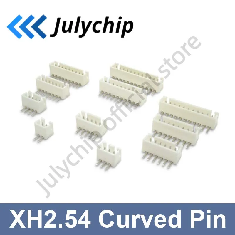 

50pcs XH2.54mm Pitch Curved Pin Sockets 2P3P4P5P6P7P8P9P10P ~14P Connectors