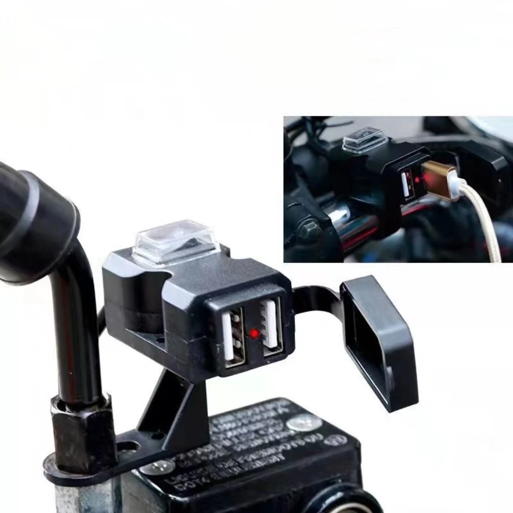 Двухпортовая USB-розетка 9-24 В для мотоцикла водонепроницаемое автомобильное