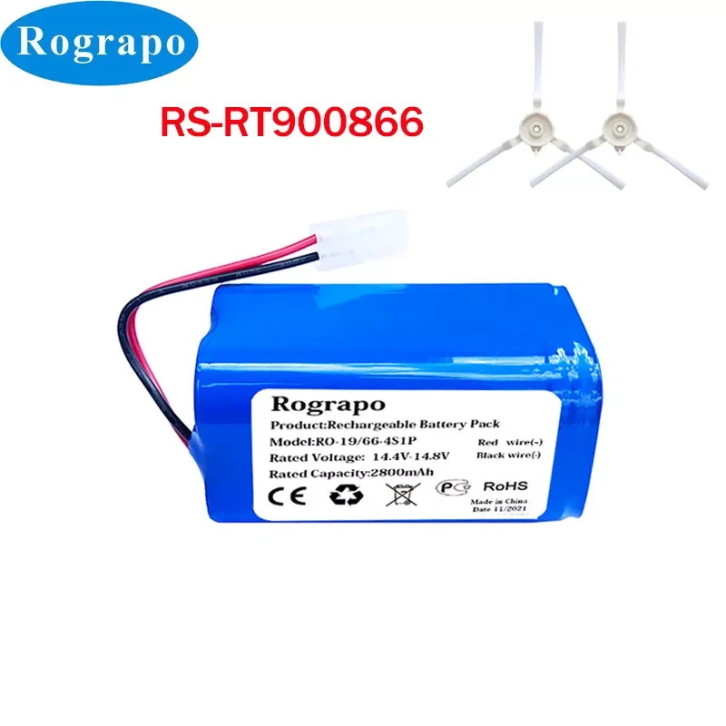 

NEW2023 New 3400mAh RS-RT900866 Li-ion Battery Side Brush For Rowenta Tefal Explorer Serie 20 40 60 Robot Vacuum Cleaner