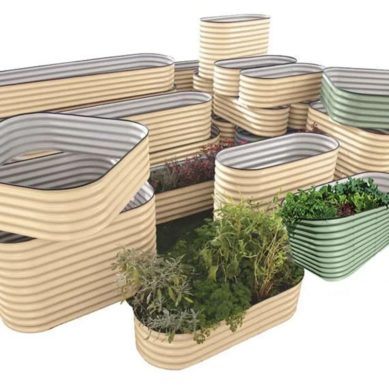 Садовая установка нестандартного размера и цвета оцинкованные садовые коробки