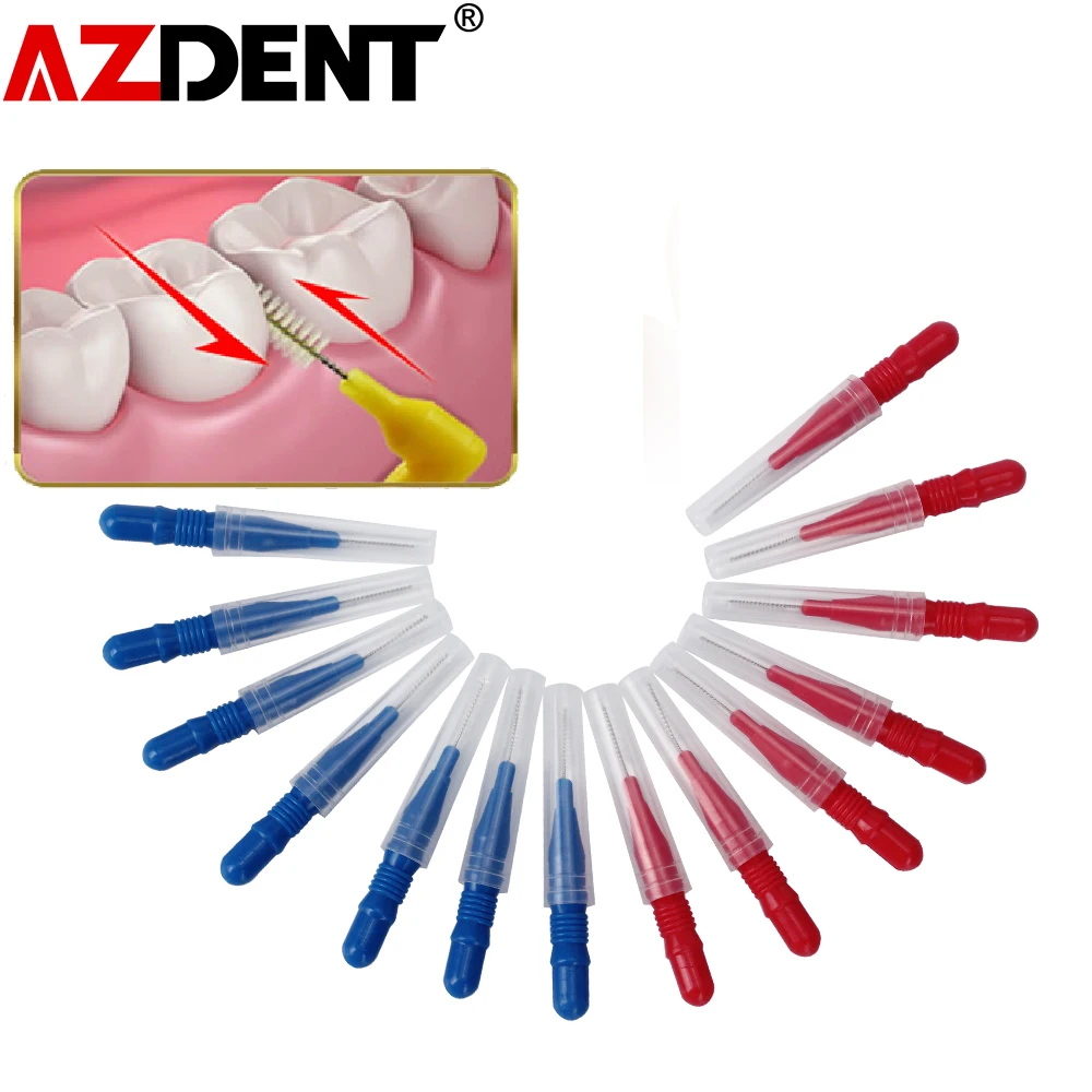 

Azdent Interdental Brush Curved Cleaning Tooth Socket For Orthodontics Use Head Dia.: 0.7CM