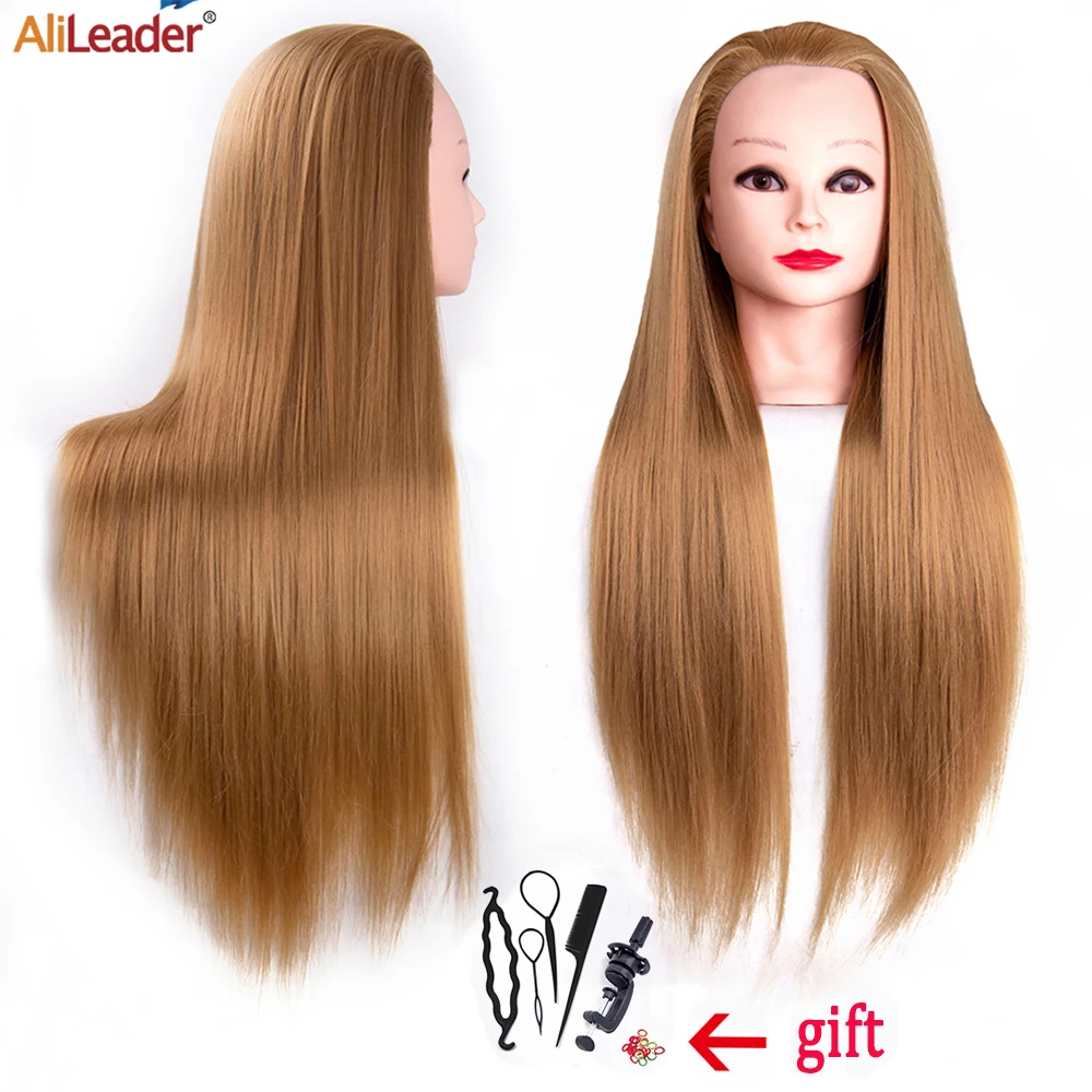 

Голова-манекен Alileader, для профессиональной тренировки, длинные светлые волосы