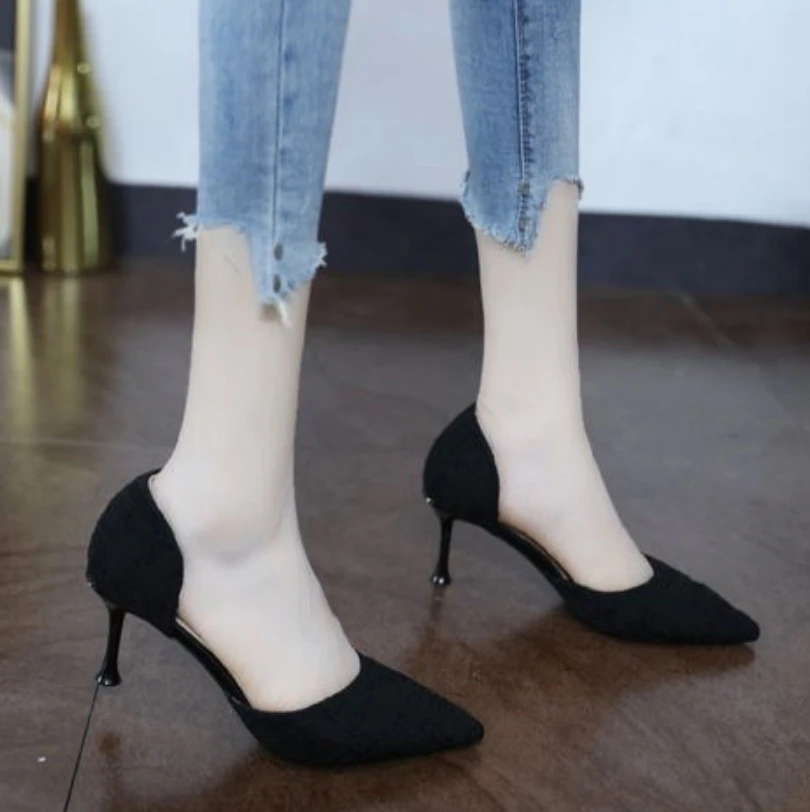 Новинка весны/лета 2024 универсальные женские туфли на шпильке в стиле Instagram