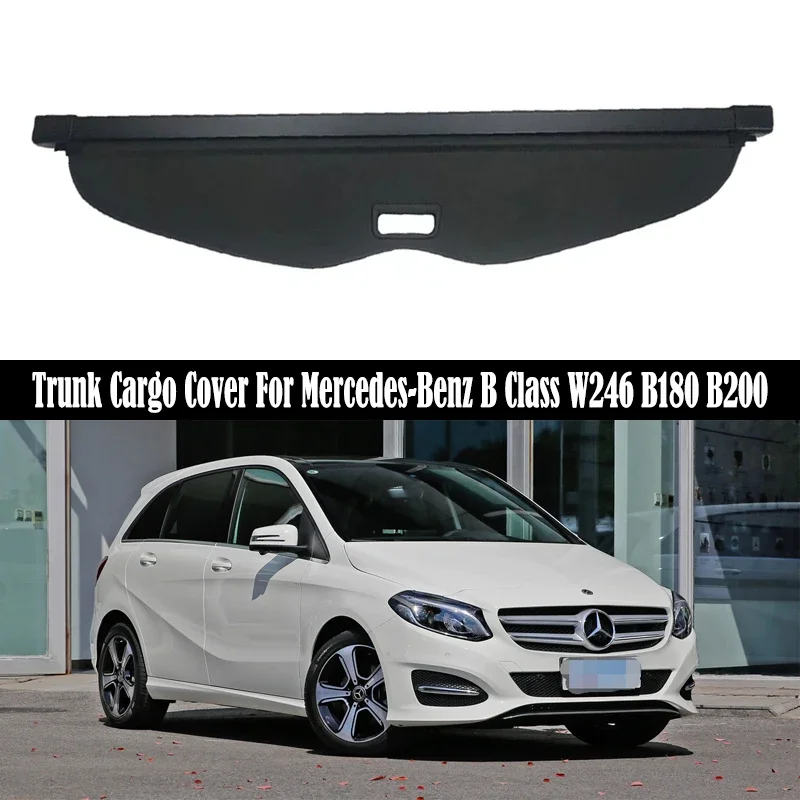 Фото Задняя крышка багажника для Mercedes-Benz B Class W246 B180 B200 2012-2019, защитная штора, перегородка, жалюзи для конфиденциальности №1