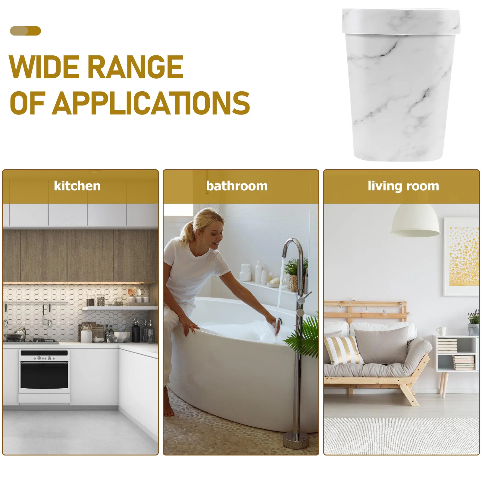 Мраморный мусорный бак мусорное ведро для кухни ванной комнаты мусор офиса с