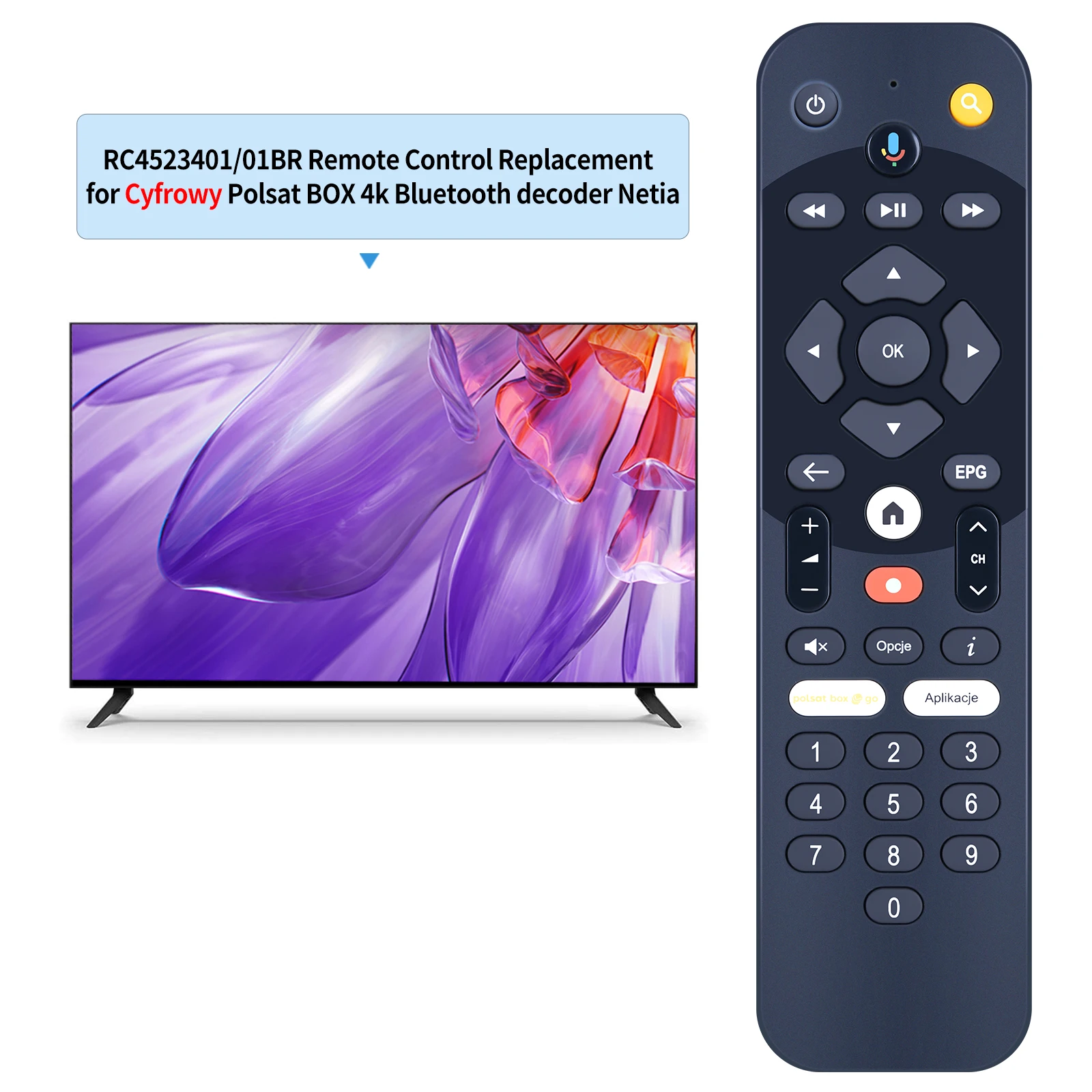 Новый пульт дистанционного управления RC 4523401 /01BR для цифрового Polsat BOX 4k
