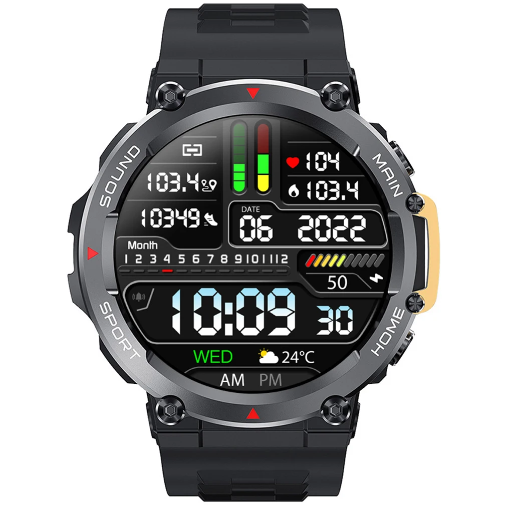 

Sports Smart Watch Waterproof IP68 Men GPS Route Track Outdoor Fitness Tracker 1.5 Inch Big Screen Long Battery for IOS Android