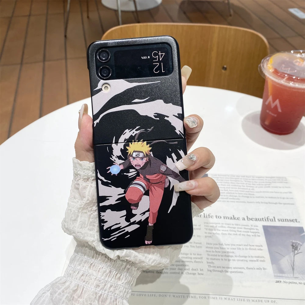 Фото Чехол для телефона с изображением персонажей аниме N-NARUTOS Uzumaki Itachi для Samsung Galaxy Z Flip 7 6 5, мягкий чехол из TPU для Z Flip 3 4 №5