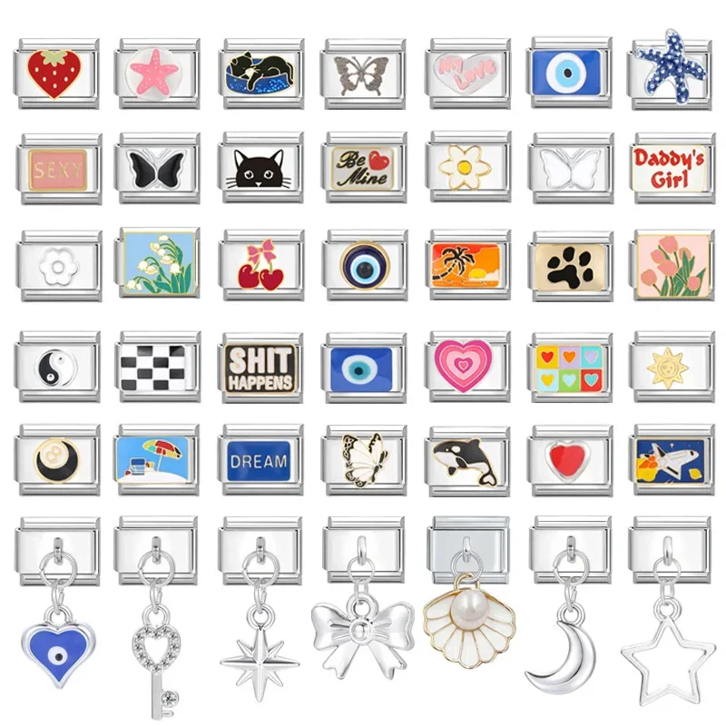 Звенья из нержавеющей стали для браслета 9 мм