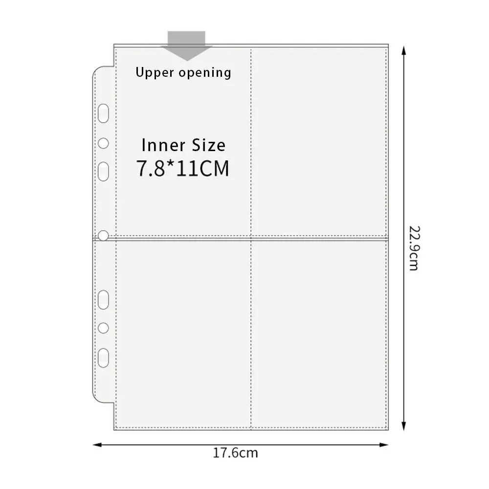 

Страницы для фотоальбома A5 прозрачные 3/7 колец 1/2/4/6 карманов
