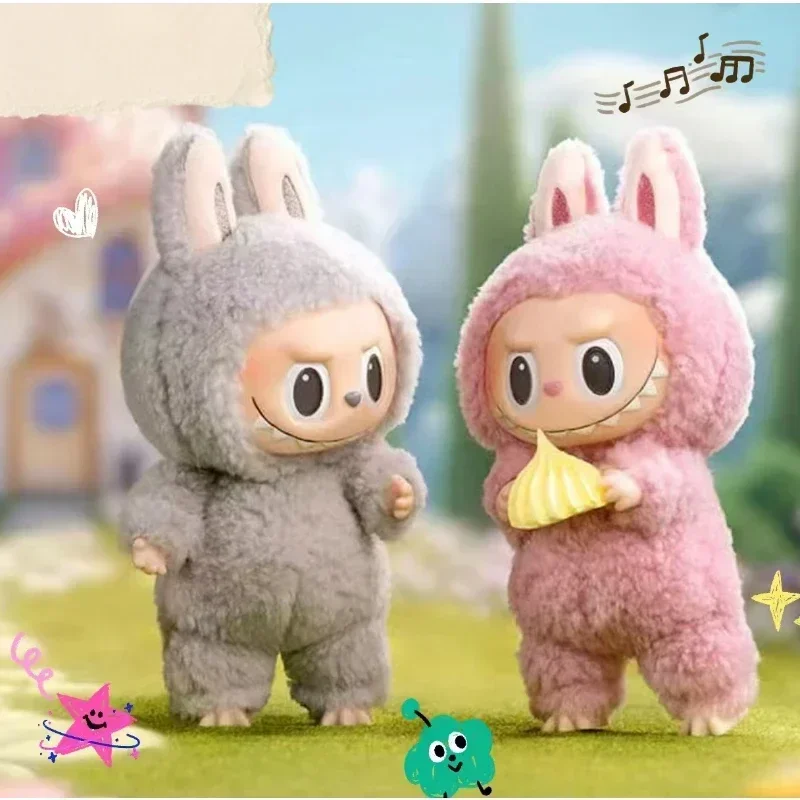 16 см Labubu The Monsters Heartbeat Macaron Эмалированное лицо Симпатичная мягкая фигурка из ПВХ