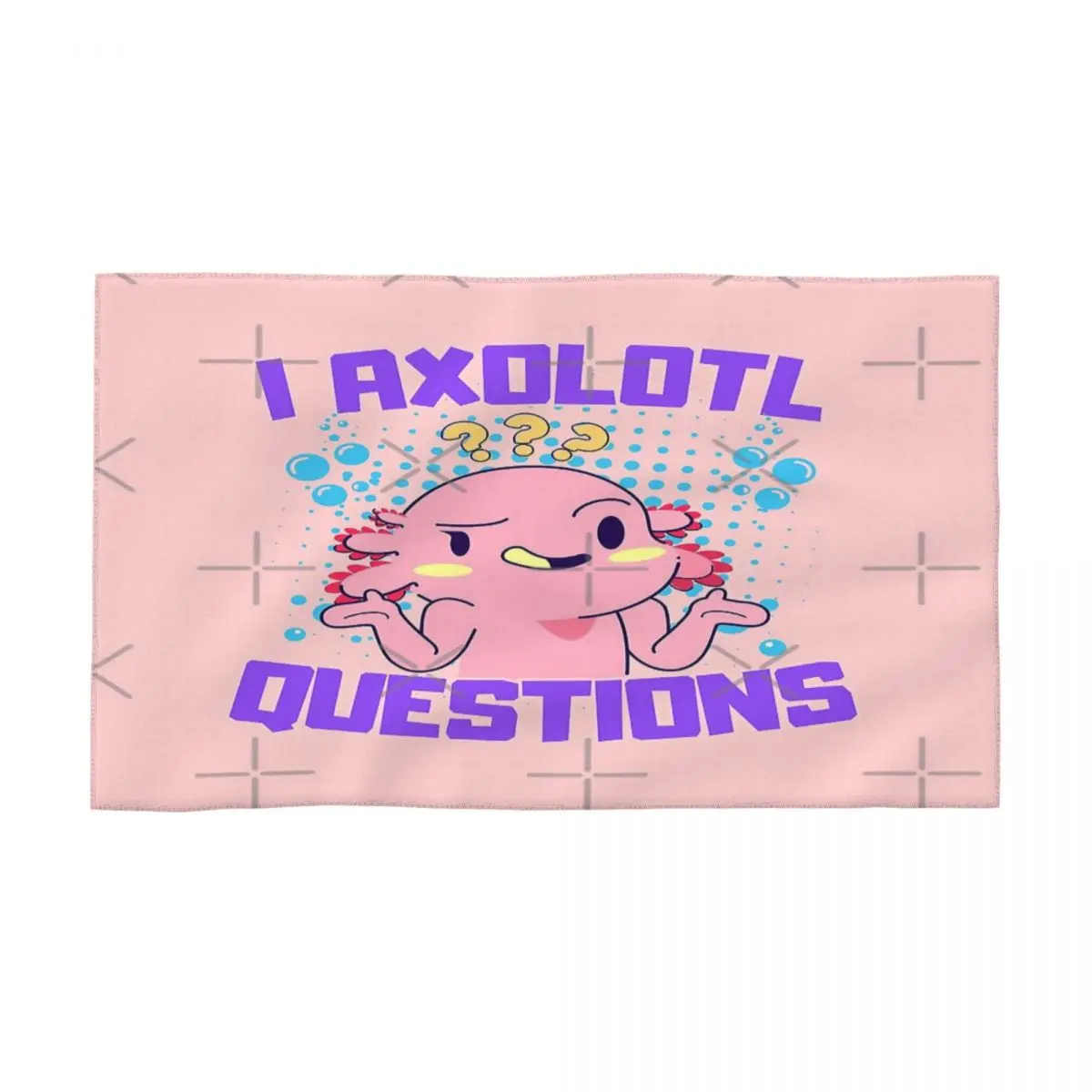 Axolotl Bubble Tea I Axolotl Questions Funny 40x70cm Face Wa