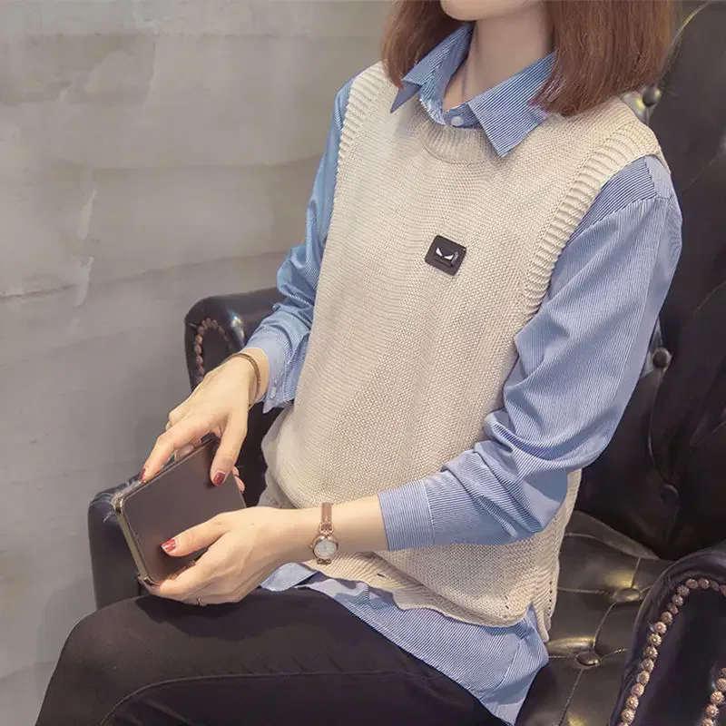 Женский свитер с капюшоном и разрезом жилет круглым вырезом пуловер женский