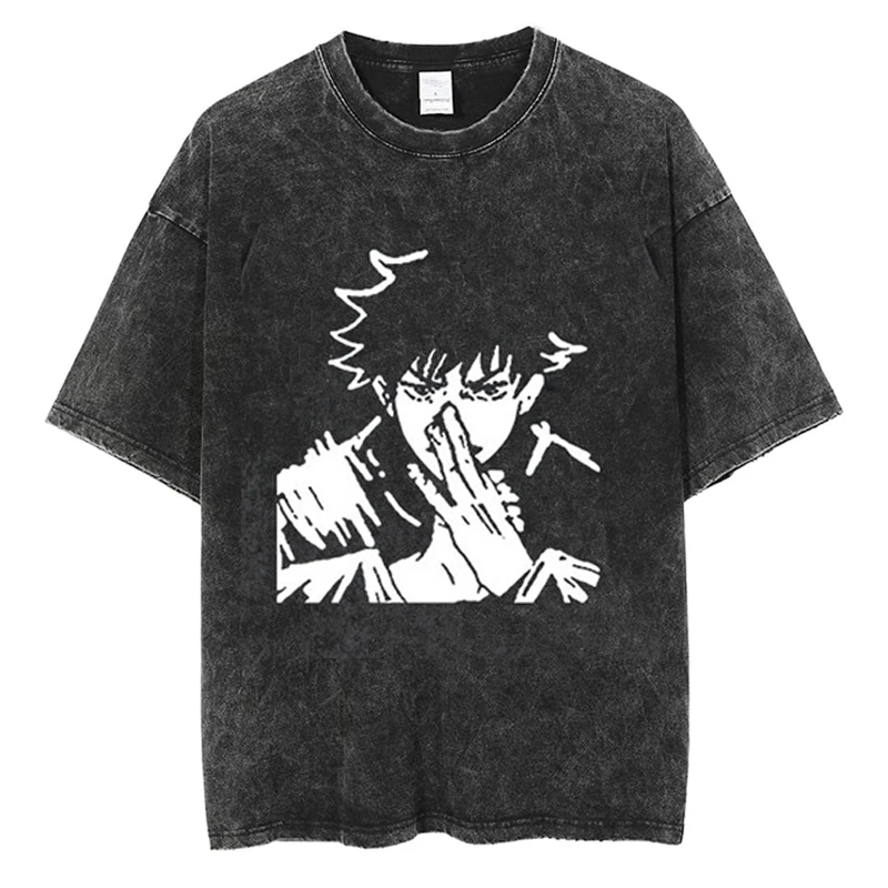 

High Street Men T-shirt Anime Tshirts Oversize Jujutsu Kaisen T Shirt Summer Oversized Tees for Men Cotton Woman Clothes Tops