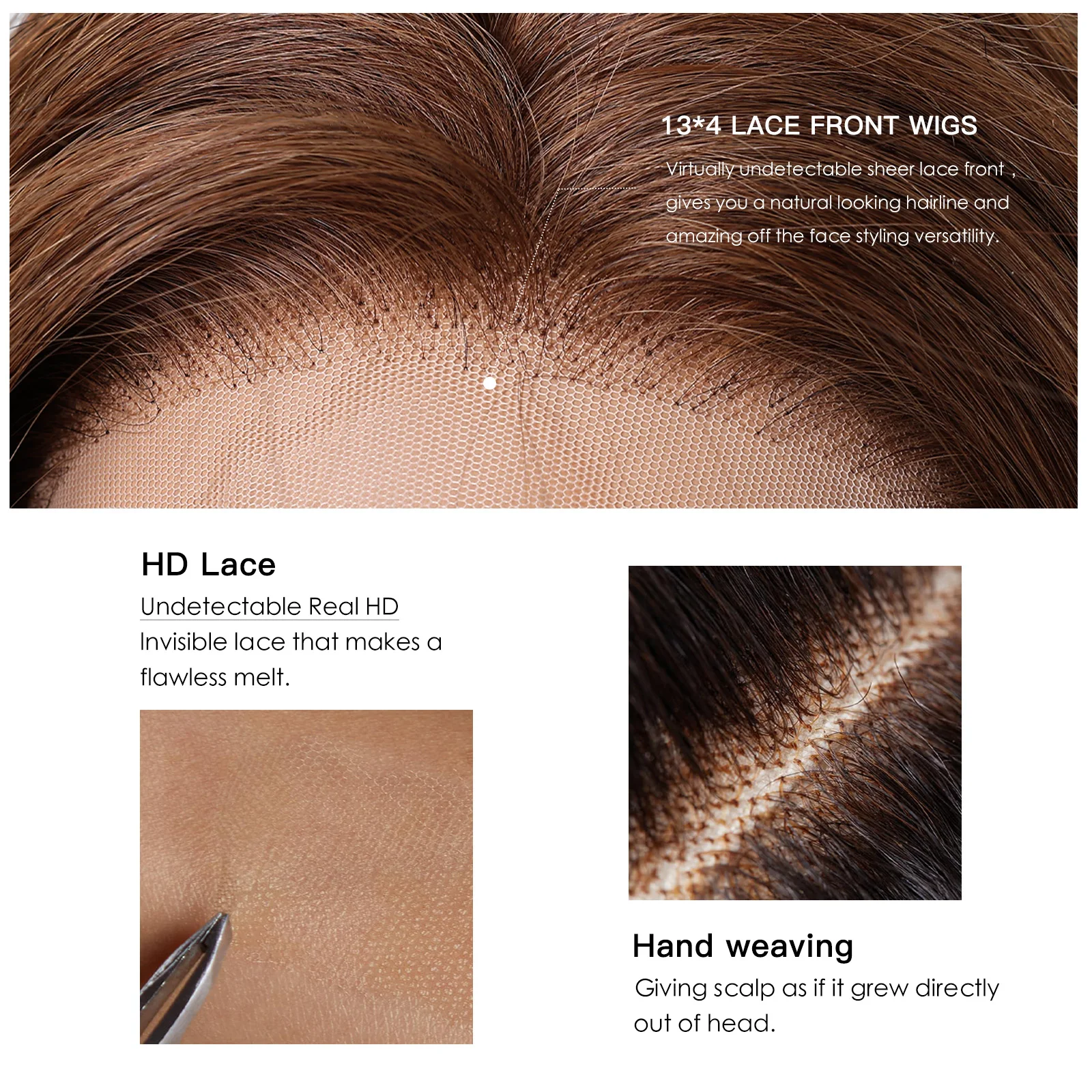 Парики из человеческих волос на сетке спереди 13*4 светлые короткие прямые