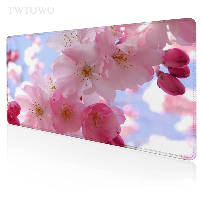 

Eye Protection Cherry Blossom Hd Mousepad HD XXL Large Mouse Mat Desk Mats Carpet Gamer Laptop Soft Natural Rubber Mouse Mat
