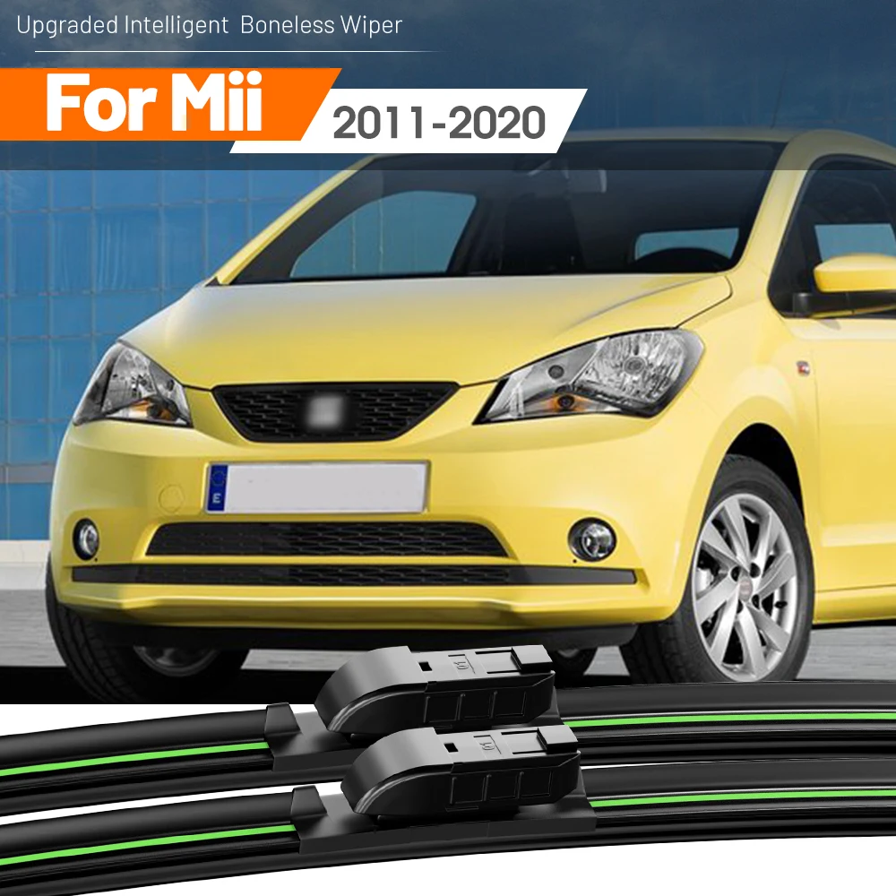 

2pcs For Seat Mii 2011-2020 Front Windshield Wiper Blades 2012 2013 2014 2015 2016 2017 2018 2019 Windscreen Window Accessories