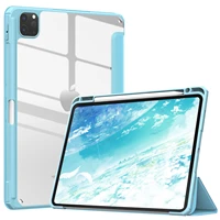 moko case for new ipad pro 12 9 inch case 2021202020185th4th3rd gen with pencil holdersoft tpu frame hard pc clear shell