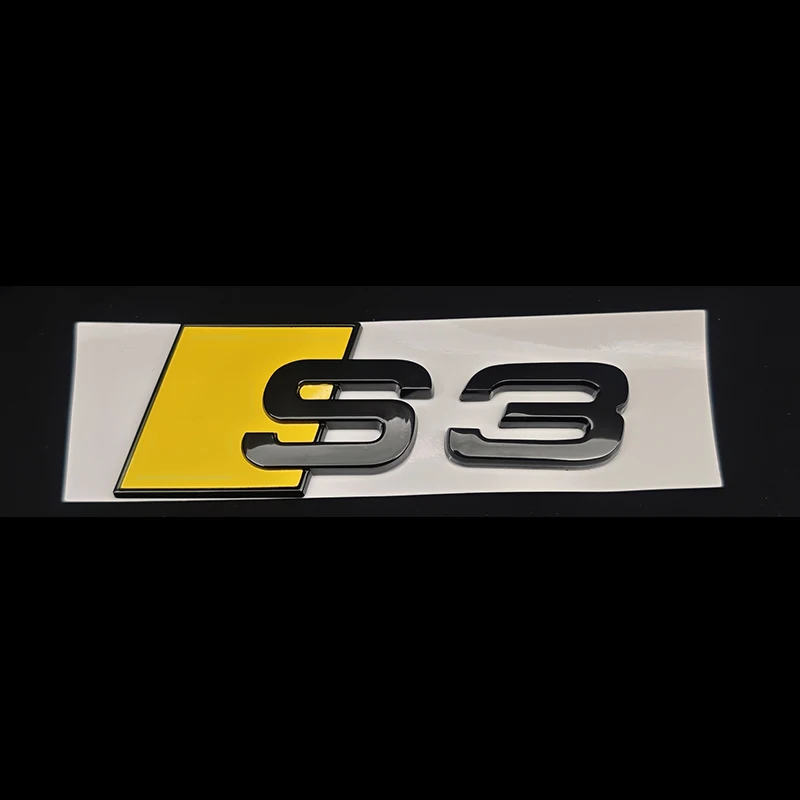 

3D ABS хром, зеленый, желтый, фиолетовый, синий, черный логотип S3, эмблема, наклейка на задний багажник автомобиля, значок для Audi S3 8V 8P 8L 8Y S 3, аксессуары