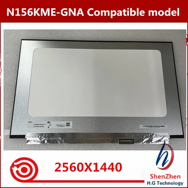 

N156KME-GNA NY2 15,6 "тонкая светодиодная матричная панель ЖК-экрана ноутбука WQHD 2560*1440p 2K165HZ 100% NE156QHM-NY1 40 pins EDP