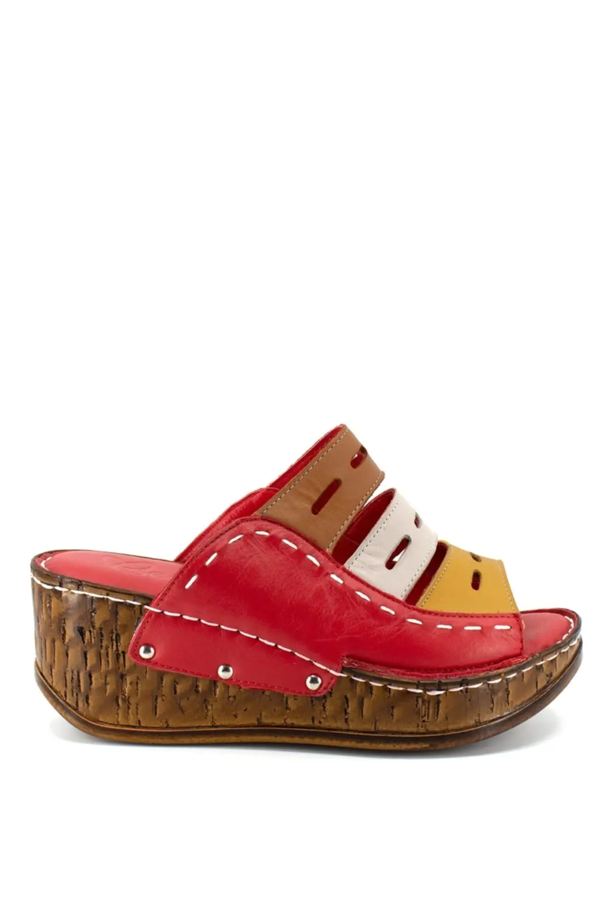 

Elite 116101 Women 'S Genuine Leather Slippers Red