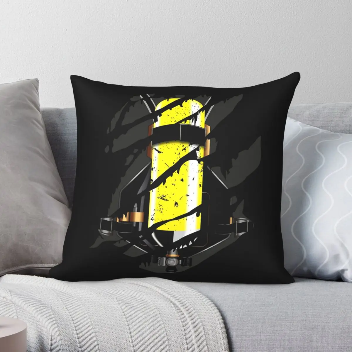 

Firefighters Pillowcase Polyester Linen Velvet Creative Zip Decor Room Cushion Cover Wholesale