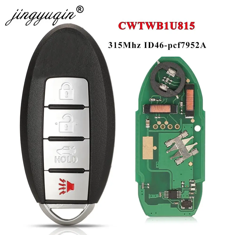 

Jingyuqin CWTWB1U815 костюм дистанционного смарт-ключа для Nissan Sunny Teana Sylphy Sentra Versa 315 МГц ID46-pcf7952A TWB1U815 4BTN Keyless